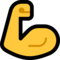 Flexed Biceps emoji on Microsoft